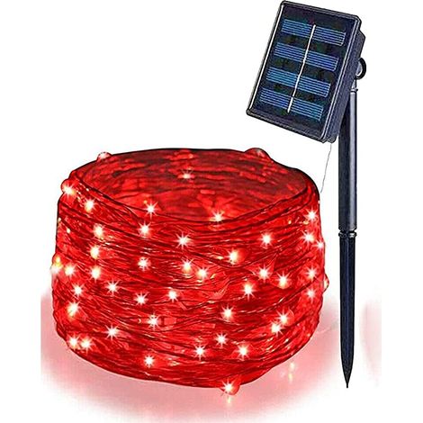Luci Solari Catena luminosa Esterno Luci Led Natalizie (Luce Rossa) (1/5)