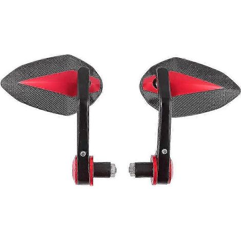 Rétroviseurs de guidon pour motos Yamaha R6 R1 MT 09 Tmax Xmax WR 125 250 690 et Duke 125 200 390 (Rouge) (1/5)