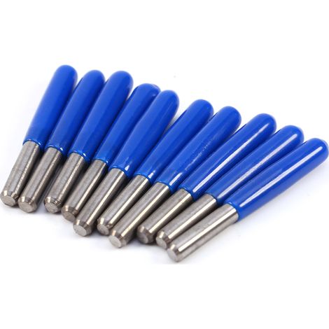 Lot de 10 fraises en carbure de 3,175 mm (0,1 mm) pour gravure de circuits imprimés, fraises CNC, outil de meulage et de sculpture (1/5)