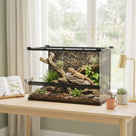 Boîte à Reptiles avec Panneau de Fond, Fermeture Sécurisée Par Rotation, Ventilation Frontale (1/5)