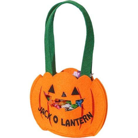 Sacchetto raccogli caramelle a forma di zucca per feste - 7 pezzi