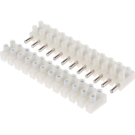 Rs Pro – Bornier de raccordement électrique 12 pôles – A visser – Section câble 6mm² – Intensité 32A – Tension 450V – Température max +105°C (1/2)