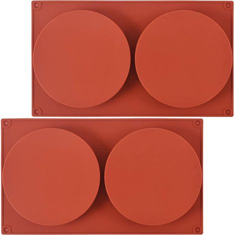 Lot de 2 Moules à Gâteau Ronds en Silicone 13 cm - Antiadhésifs, Dégagement Rapide pour Gâteaux Superposés, au Fromage, Arc-en-Ciel et au Chocolat (1/4)