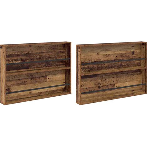 Maison Exclusive - Scaffale per riviste 2 pcs Legno vecchio 100 x 12 x 70 cm