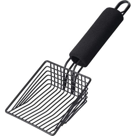 à litière en métal pour chat – P profonde à tamisage rapide avec poignée confortable, conçue pour les propriétaires de plusieurs chats. (1/5)