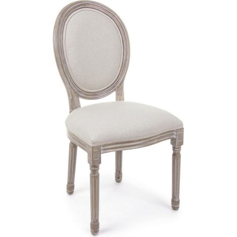 Sedia Mathilde con struttura in legno di betulla, per arredo interno 48 x 46 x h 96 cm -Naturale / Confezione da 2 pezzi (1/5)