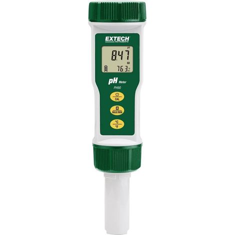 Extech PH90 medidor de pH impermeable negro preciso y duradero