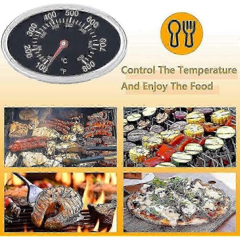Couvercle de barbecue avec thermomètre et indicateur de chaleur, pièce de rechange pour Nexgrill (1/5)