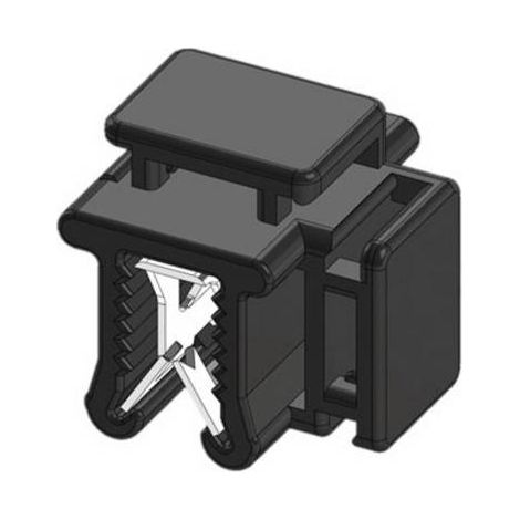 WKK Clip pour bord de tôle enfichable 50121 résistant aux intempéries, stabilisé aux UV, maintien des câbles latéralement au montage, maintien d S325211 (1/2)