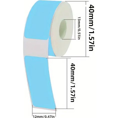 Ruban d'étiquette thermique pour imprimante d'étiquettes P15, 2 unités, 12x40mm, 160 unités par rouleau. Compatible avec Phomemo D30, Marklife P12 P11 Labelle et fabricant d'autocollants. (1/5)