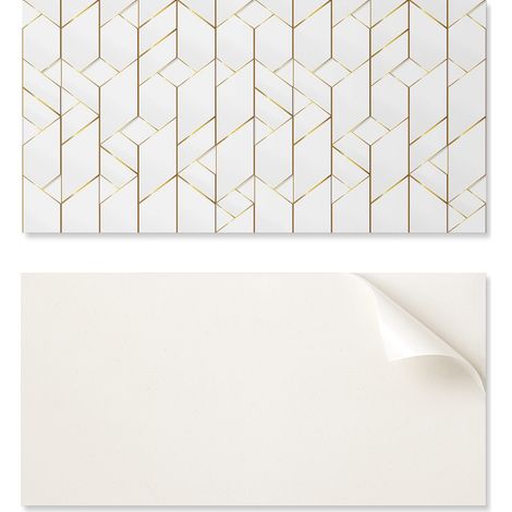 Panel de vinilo autoadhesivo - Decoraci贸n impresa 100x50 cm Patr贸n de l铆neas geom茅tricas