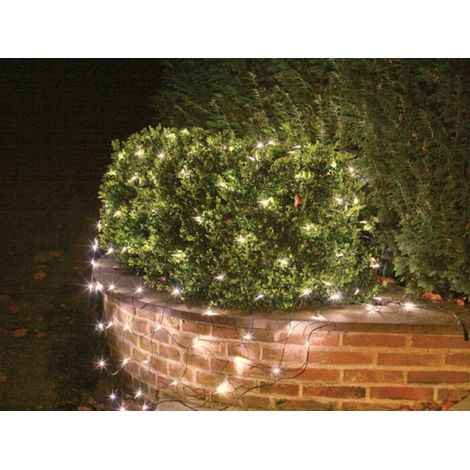 Netlight Led - 2 X 2 M - 144 Lampade Bianco Caldo - Cavo Nero - 36 V
