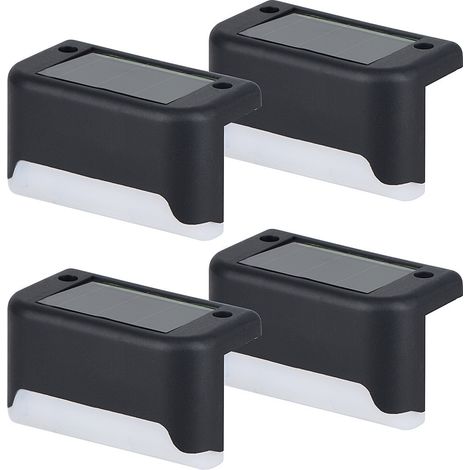 Solar-powered step lights, outdoor wall lights, fence lights, waterproof stair lights, courtyard railing lights, solar-powered step lights (1/3)