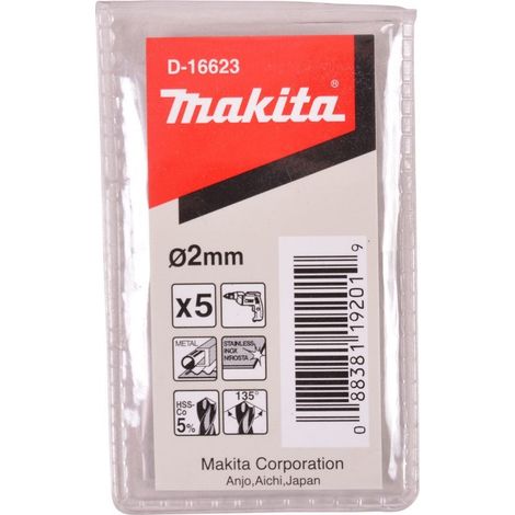 Makita HSS Co Metallbohrer Ø 2,0mm Länge 49mm 5 Stück D-16623 (1/2)