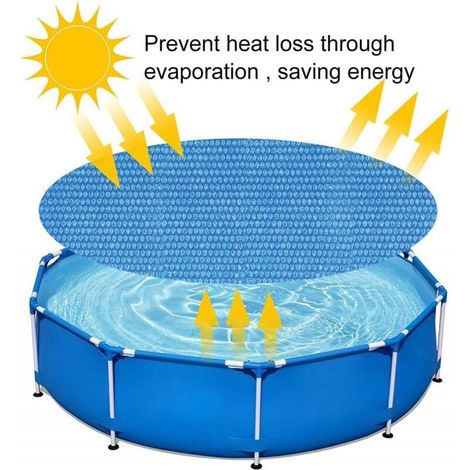Bache A Bulle pour Piscine Ronde Rectangulaire, Hivernage Ete Chauffante, De Protection Solaire Jacuzzi Spa étang Exterieur Imperméable (Ronde φ160cm) (1/5)