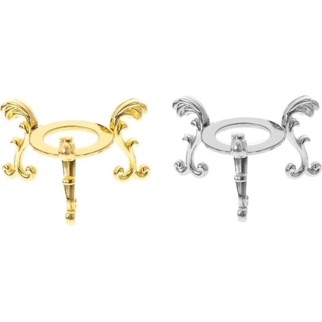 2pièces Piédestal Fer Forgé Piédestal à Boules De Cristal Base Raffinée Pour Décoration Intérieure Accessoires De Table Innovants (1/5)