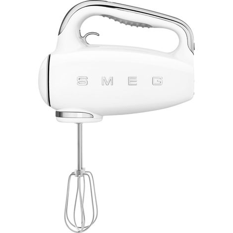 Smeg – Batteur électrique 250W 9 vitesses – Démarrage en douceur – Affichage LED – Accessoires inclus – HMF01WHEU