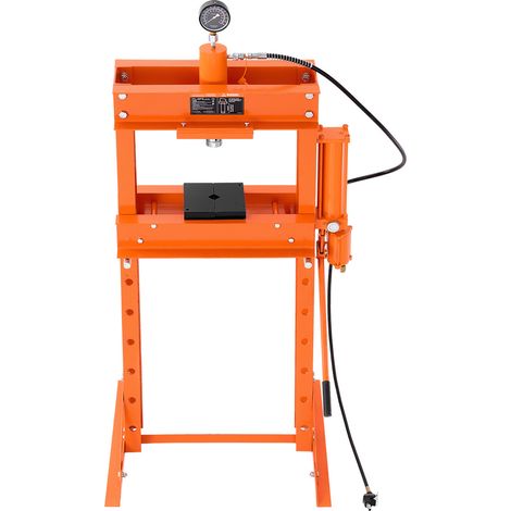 Mophorn Presse d'atelier hydraulique, capacité de 30 T, châssis en H avec assistance pneumatique, réglable pour diverses tâches