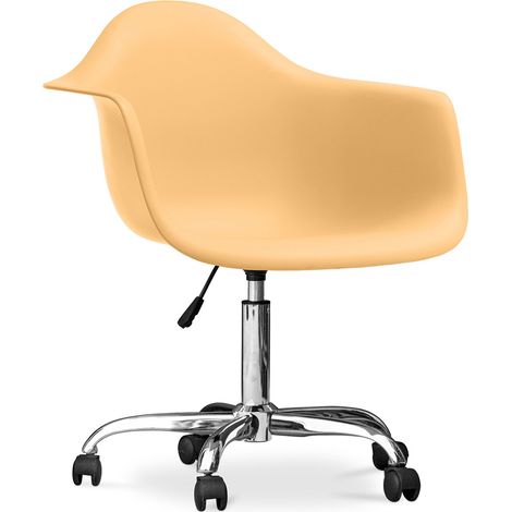 Office Chair with Armrests - Desk Chair with Castors - Weston Pastel orange (1/5)