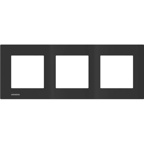 SIEMENS DELTA VIVA PLAQUE TRIPLE ANTHRACITE SIE003605