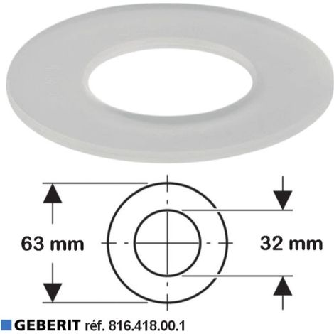 Joint de cloche 63 x 32 mm – Mécanisme de chasse d'eau pour espaces confinés – Joint en caoutchouc durable – Compatible Geberit (1/10)