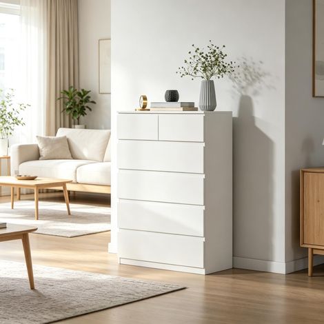 Minimalistisches Design Schubladenschrank,Aufbewahrungsschrank mit Mix aus kleinen und großen Schubfächern,Moderner Schrank(nur mit Schrank) (1/5)