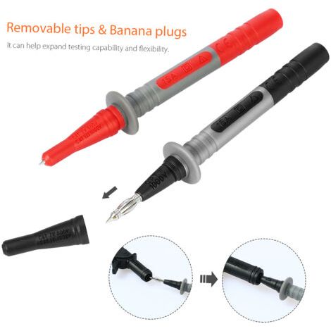 Kit de 21 cables de prueba electrónicos reemplazables para multímetros digitales y pinzas amperimétricas. (1/5)