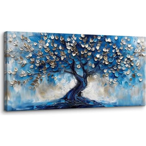 Leinwandbild blauer abstrakter Blauer Abstrakter Baum 100L x 50B cm (1/5)