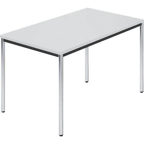 FRANKEL kaiserkraft, Table rectangulaire en tube rond chromé, l (1/4)