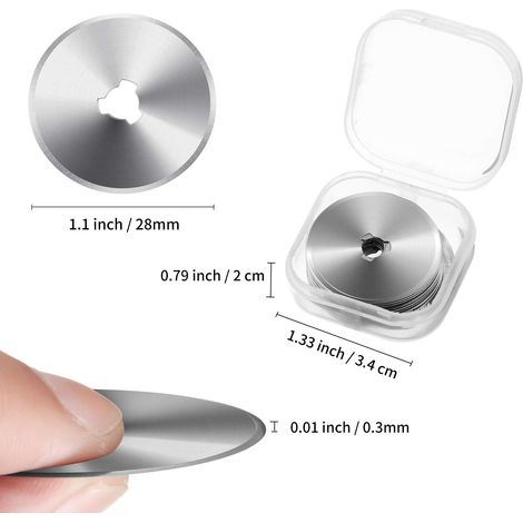 Lames de coupe rotatives compatibles avec Fiskars Olfa Martelli Lame de coupe Truecut pour patchwork, couture et artisanat (28 mm) (1/5)