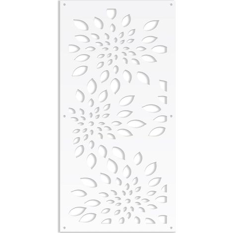FIREWORKS - Panneau ajouré en PVC - Brise-soleil - Couleur : blanc - Dimension : 47x94 cm