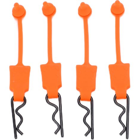 Lot de 4 pinces universelles pour carrosserie de voiture RC 1/10, clips de remplacement de boulon de coque, accessoires orange (1/5)