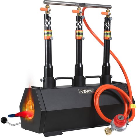 VEVOR Forgia Portatile a Propano con 3 Bruciatori, Forno a Gas max. 1427℃ per Fabbricazione di Utensili Coltelli Metalli, Forgiatura e Maniscalco, Forno Esagonale in Acciaio Laminato a Freddo (1/5)