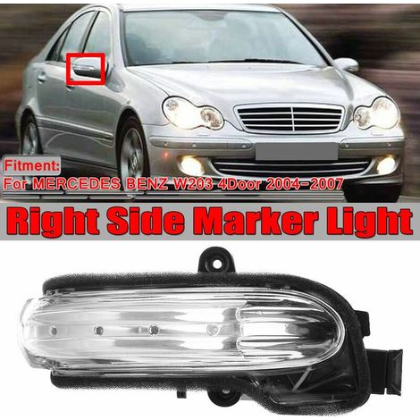 Rechter Außenspiegel mit Blinker und Seitenlicht für MERCEDES BENZ W203 4-Türer 2004-2007 (1/3)