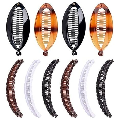 Pinces banane (10 pièces) Pinces à cheveux banane Pinces à épi de poisson B
