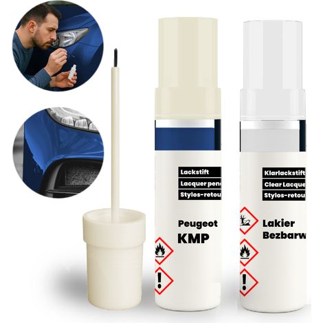 Kit Peugeot KMP Azul 2 en 1: Capa base + Capa transparente con pincel (1/5)