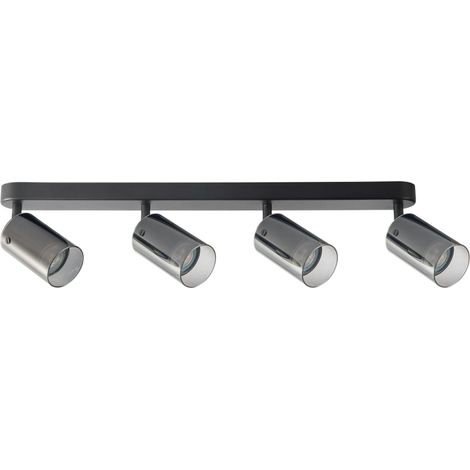 Spot barre plafond/mur 4xGU10 noir 10W Smoky Polux (1/3)