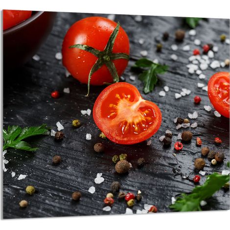GLASPLATTE FÜR KÜCHE 65x60 Tomate