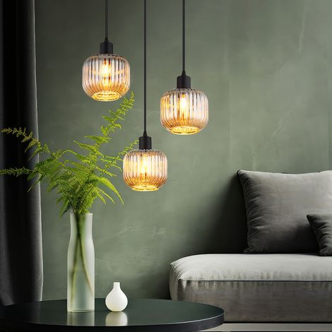 Globo - suspension - TOM - noir - verre - Ø 42cm - E14 - 30509308