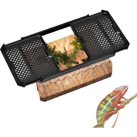 Boîtier de Serpent, Heddistank Terrarium de lézard réservoir de serpent transparent Boîtier amphibien, boîte de couvage, support de couvercle coulissant pour Spider Scorpion Gecko Frog (1/5)