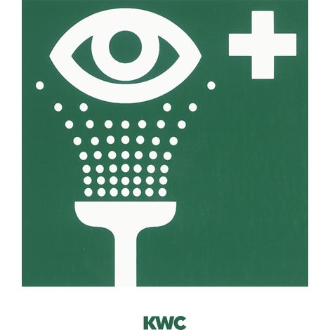 KWC AR Sicherheitszeichen, Augendusche,  Klebefolie