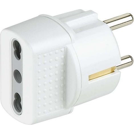 Bticino kit - adattatore spina tedesca e presa bipasso colore bianco s3625de (1/2)