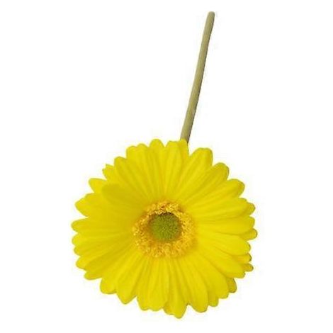 Gerbera Jamesonii avec tige, fleur artificielle réaliste en soie, centre de table pour la maison ou le bureaujaune (1/5)