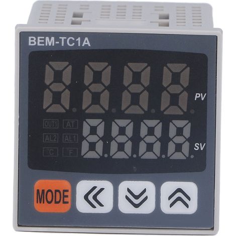 Régulateur de Température PID Numérique Intelligent Thermostat 2 Sorties 48x48mm 100-240V AC (1/5)