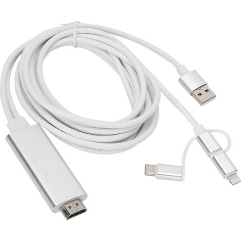 Adaptateur 3 en 1 Micro USB Type C vers HDMI, câble de duplication HDMI, convertisseur (1/5)