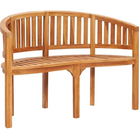Maison Exclusive - Bananenbank 120 cm Massivholz Teak