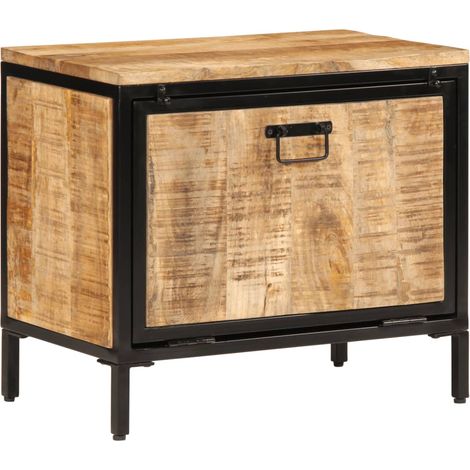 Shoe Cabinet 60x35x53 cm Solid Rough Wood Mango vidaXL (1/5)