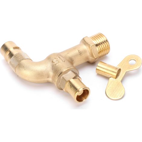 Robinet d'eau encastré en laiton forgé à poignée unique pour machine à laver, filetage G1/2 po (1/5)