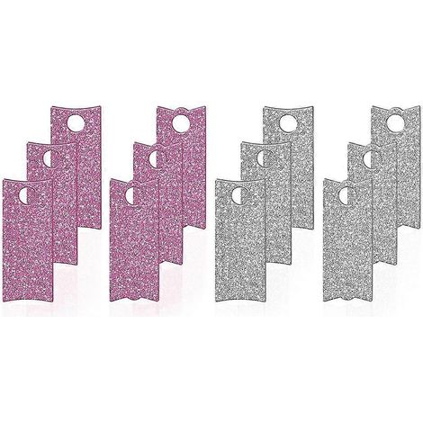 40 leere, glitzernde Acryl-Namensschilder, unfertig, zum Dekorieren von Tassen und Visitenkarten (40 oz). (1/5)