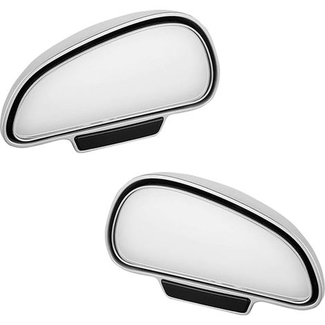 2pcs Miroir D'angle Mort Pour Rétroviseur, Miroir D'angle Mort de Voiture De Grand Angle, 360 Degrés Miroir Auxiliaire de Voiture for Car Truck SUV RV Van (Argent) (1/5)